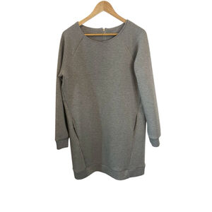 BENCH Grey Jersey Knit Long Sleeve Knee Length Casual Dress L